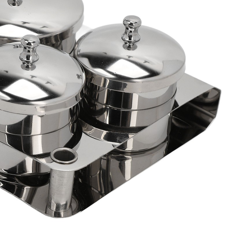 Stainless Steel Nail Powder Holder Thickening Sturdy Dustproof Smooth Surface