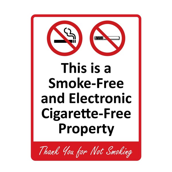 No Smoking Vinyl Decal Sticker Signs, Vinyl Laminated Decals (8.25"