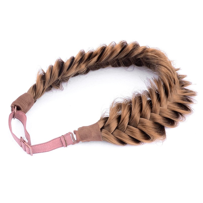 Gledola Messy Synthetic Hair Braided Headband Classic Chunky Wide Braided