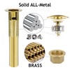 Rackickyer Bathroom Sink Drain, 2 Pack Gold Drain Stopper with