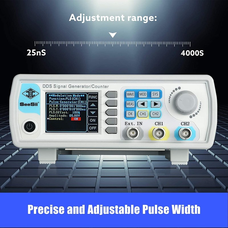 Professional Upgraded 15MHz DDS Signal Generator Counter, Seesii 2.4Inch LCD