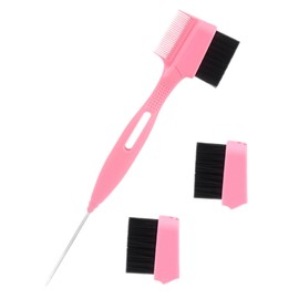 Healvian 1set Portable Eyebrow Comb with Replaceable Dual-use Hair Edge Brush for Women Practical Eyebrow Grooming Tool Easy to Operate and Hair Removal