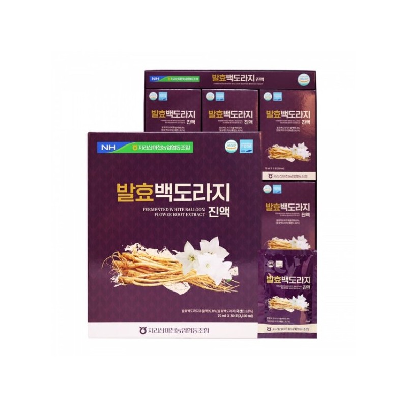 도라지 액기스 진액 국산 백 도라지 엑기스 70ml 30포 Domestic
