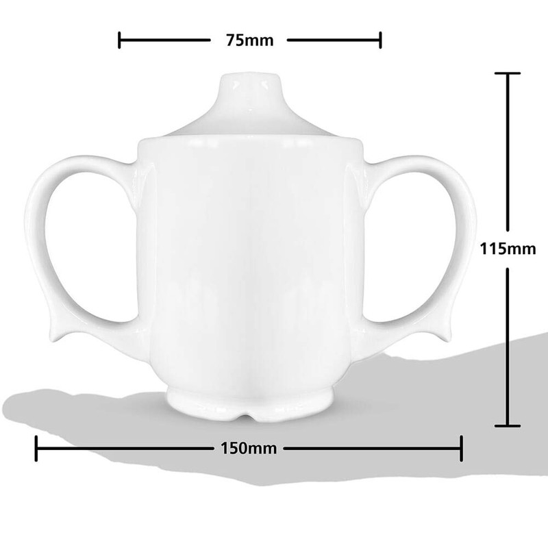 Dignity by Wade Two Handled Feeding Cup - White