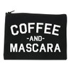 FASHIONISGREAT Coffee And Mascara Cosmetic Makeup Bag Black Small