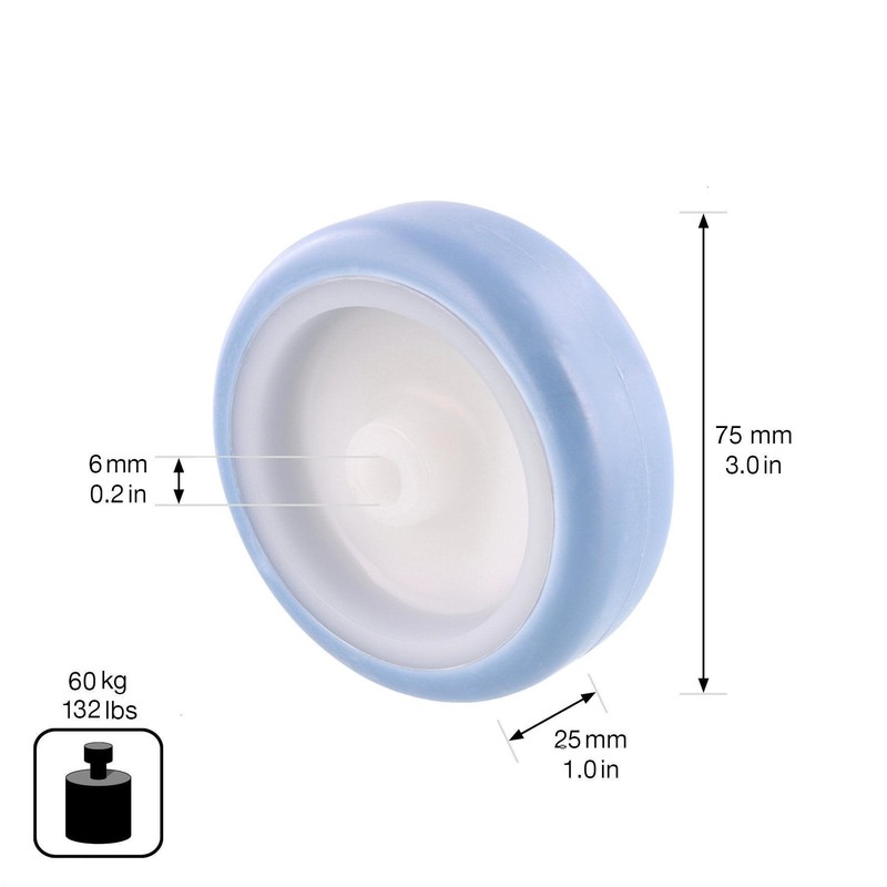 Wagner 03677501 Swivel Castor / Fixed Castor / Furniture Castor
