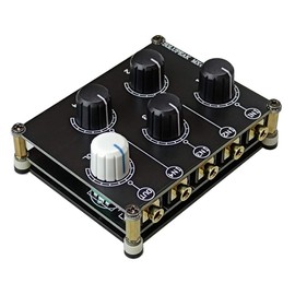 SOLUPEAK mini 4-way audio mixer Stereo 4-in-1-out AUX, Passive 3.5mm line levels control MX41