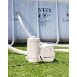 INTEX 26635EG C1500 Cartridge Filter Pump for Above Ground Pools: 1500 GPH Pump Flow Rate – Improved Circulation and Filtration – Easy Installation – Improved Water Clarity – Easy-to-Clean