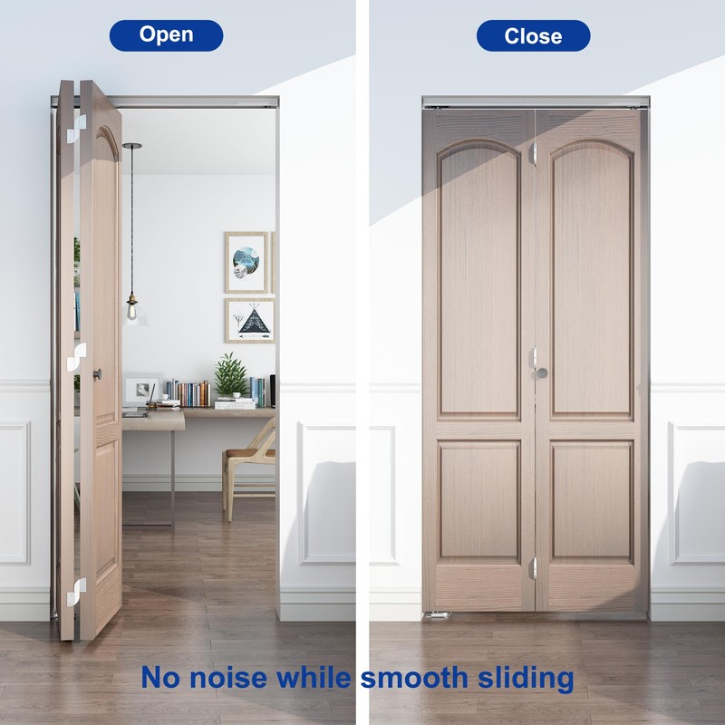 JUBEST 24“ Bifold Door Hardware, Folding Door Hardware Sliding Barn