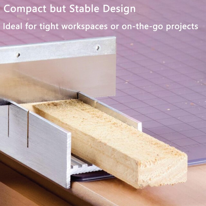 Mini Aluminum Miter Box for Hand Saw 5.3 Inch Precise