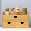 MEEDEN Bamboo Desk Organizer with Drawers: Desktop Storage Container with