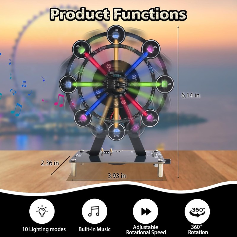 STEM Soldering Practice Kit - DIY Rotating Ferris Wheel Solder