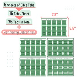 Mr. Pen- Bible Tabs, 75 Tabs, Forest Green, Laminated Bible Tabs for Women and Men, Bible Tabs for Study Bible, Bible Index Tabs, Bible Book Tabs, Bible Labels Tabs, Mr Pen Bible Tabs