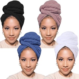 PWEOUKE 4 diademas africanas para mujer, color liso