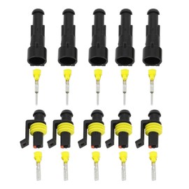 CNLW 5 Sets 1 Pin AMP Superseal 1.5mm Series Connectors DJ7011-1.5-11/21 Waterproof Electrical Wire Connector,Xenon lamp connector Automobile Connectors