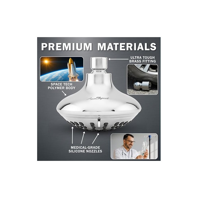 Aqua Elegante 6 Function Luxury Shower Head - High Pressure
