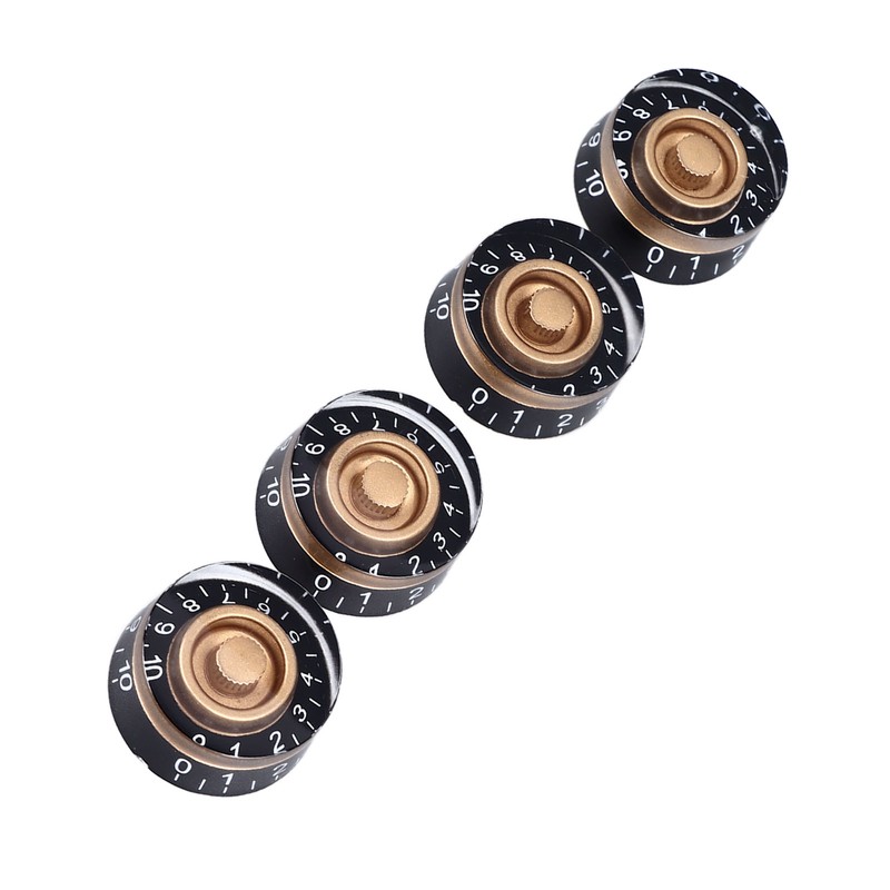 4PCS Electric Guitar Bass Knobs Potentiometer Knob Caps for Volume