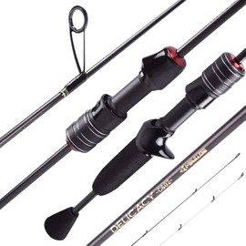 Mavllos Delicacy L.W 0.6-8g UL Fishing Rod Casting Spinning Rod Ultralight Carbon Fiber Hollow + Solid 2 Tips Bait Casting Rods (Spinning)