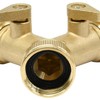 Dapetz ® 3/4" Solid Brass Double Tap Adaptor Brass 2