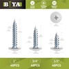 White Screws,#8 White Wood Screws 120pcs Thread Truss Head Fast