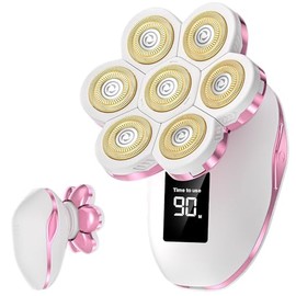 Electric Razors for Women, 120 Mins Runtime, IPX8 Waterproof Wet & Dry | 7D Floating Blade Head, 20K Gold Plated Blades, USB-C Fast Charge, LED Displa