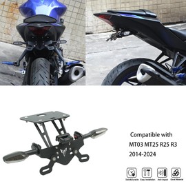 Tail Tidy Kit for MT03/MT25/R25/R3 2014-2024 Fender Eliminator Kit equipped License Plate Holder, License Plate Light, PLUG&PLAY Turn Signal Lights