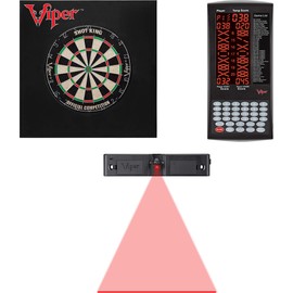 Viper Shot King Bristle Dartboard, Viper ProScore, Viper Dart Laser Line, and Viper Wall Defender II