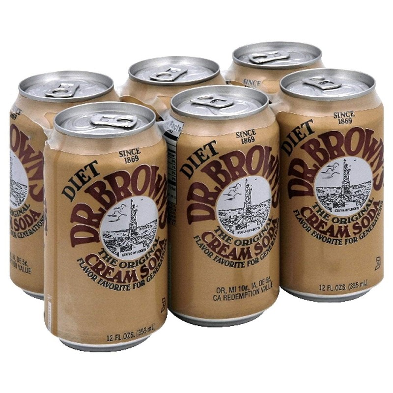 Dr. Brown Soda Cream Soda Diet 6 pack, 12-ounces (Pack