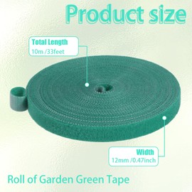 Bewudy 2Pcs Reusable Plant Ties, 32.8ft Plant Straps Garden Tie Cut-to-Length Nylon Plants Tape Strap for Tomato Vines Plants Support Indoor Outdoor(32.8 ft X 0.47 inch)