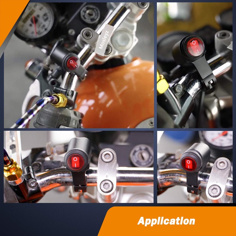 ATV Light Switch 12V Waterproof Aluminum Alloy Motorcycle Handlebar Switches