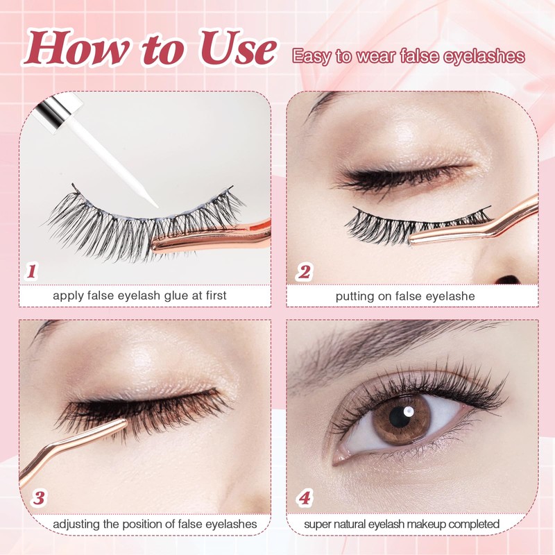 Lash Glue for False Eyelashes, Super Strong Hold Eyelash Glue,