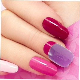 Mikinona 12 Sets Short Square Press on Nails Manicure Fake Nails for Women Easy Application for Birthday Wedding Christmas Daily Life