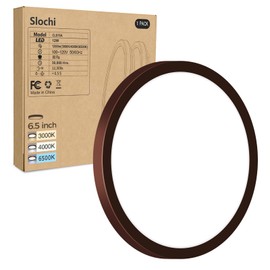 1PACK LED Flush Mount Ceiling Light Fixture, 3000K-4000K-6500K & 100W Equivalent Modern Kitchen Recessed Ceiling Lamp 12W 1200Lm 6.5 Inch Closet Round Surface for Bathroom Laundry-Oil-Rubbed Bronze