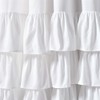 Lush Decor, White Allison Ruffle Curtains Window Panel Set for