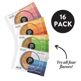 Protein Puck Plant Based Bars | Snacks with Vegan Protein | 16 Count | 2.25 oz Single Serve | Gluten Free, Non Dairy, Kosher Certified Non GMO Premium Healthy Bars | Variety Pack