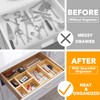 SpaceAid 6 Pcs Bamboo Drawer Organizer Storage Box Set, Multi-Use