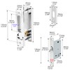 QWORK® Sliding Pocket Door Lock, Invisible Mortise Lock Handle with