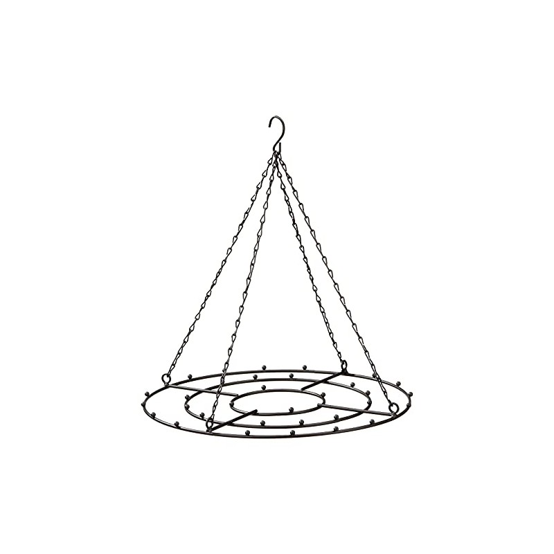 Spetebo Decorative Hanging Wreath - Diameter 33 cm / Black