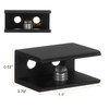 sourcing map 8pcs Glass Shelf Brackets Metal Adjustable Glass Clamps