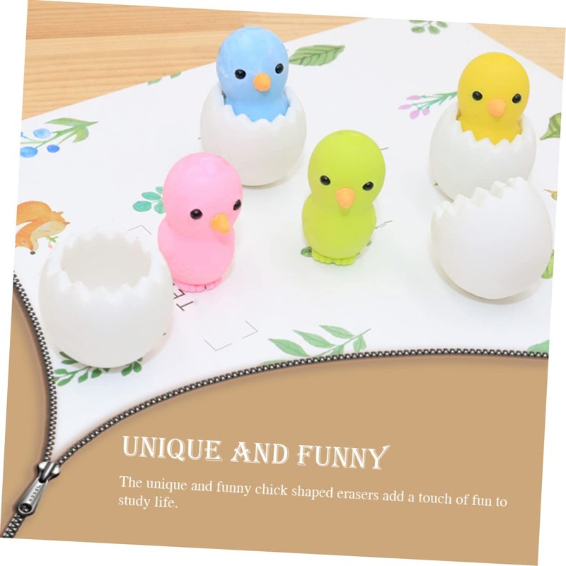 Operitacx 24pcs Shell Chick Eraser Erasers for Fun Mini Rabbit