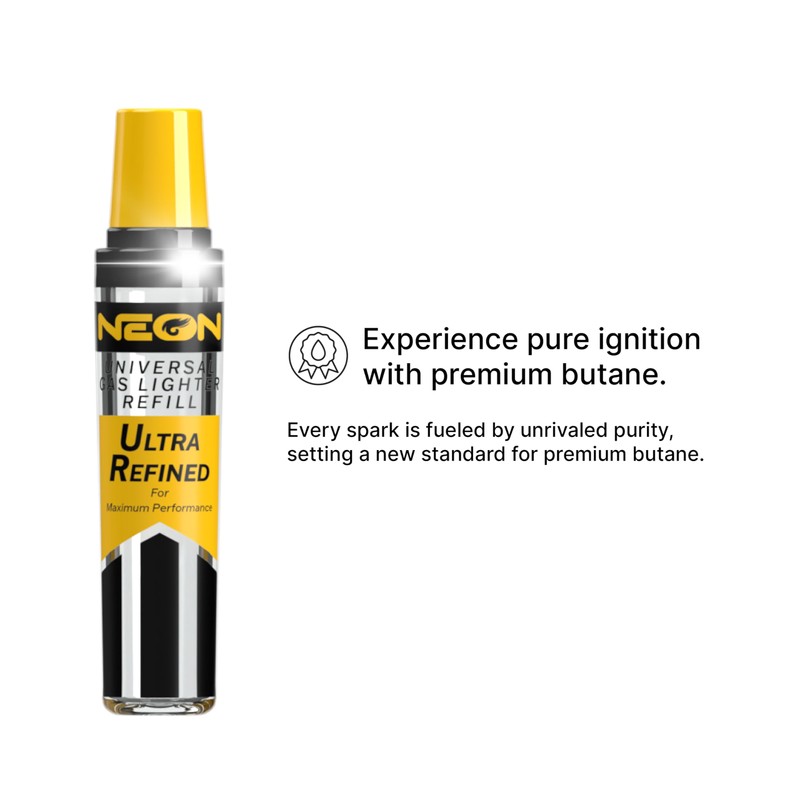 Neon Lighter Butane Fuel Refill for Refillable Butane Fuel Lighters,