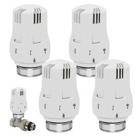 AVCXEC Thermostatic Head, Pack of 4 Radiator Thermostatic Head, M30 x 1.5 Radiator Valve Thermostat, Heating Controller, Heating Valve, Radiator Thermostatic Valves, Thermostat Head for Office, Home