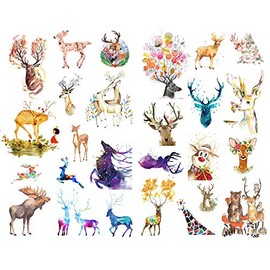 Seasonstorm Kawaii Watercolor Deer Aesthetic Diary Travel Journal Paper Stickers Scrapbooking Stationery School Office Art Supplies