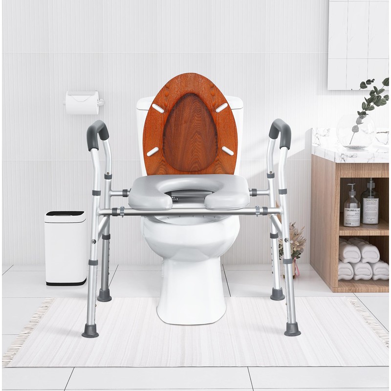 Deewow Raised Toilet Seat with Handles