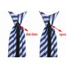 Mens Zipper Pre-tied Clip-On Tie Business Wedding Solid Checks Striped