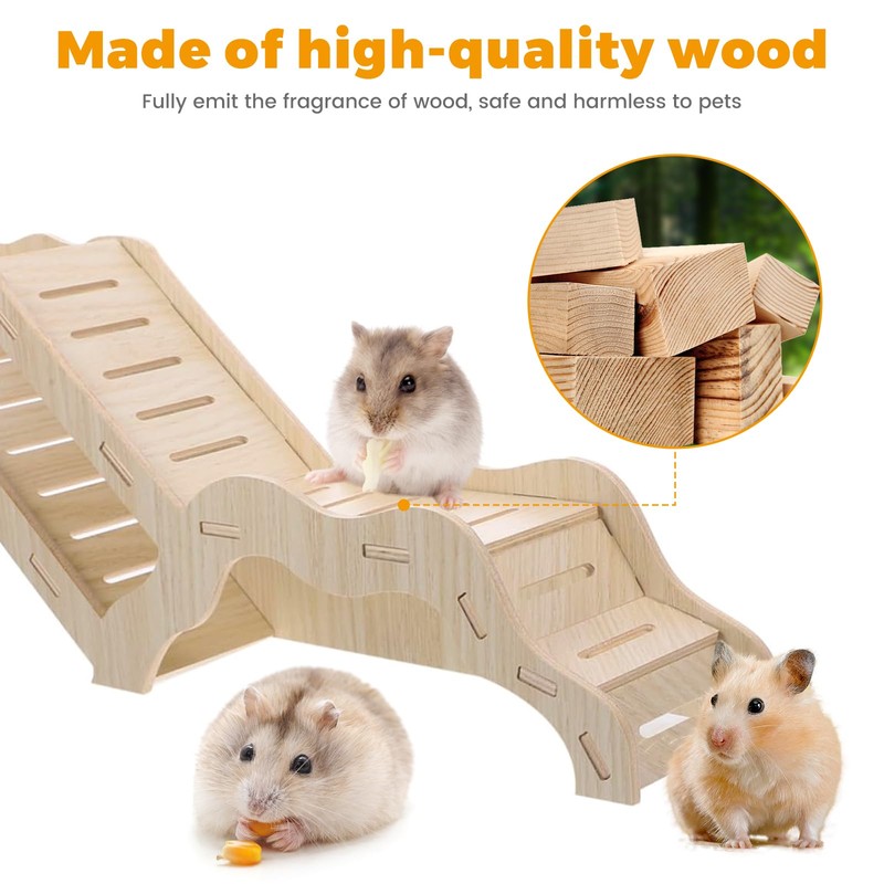 Hamster Hideout Climbing Ladder and Tunnel, Small Animal Tunnel Hideout,