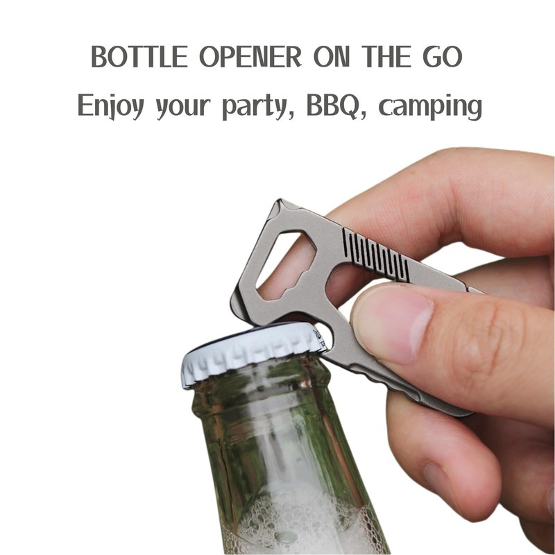 Imentha Titanium Carabiner Keychain with Bottle Opener - Heavy Duty