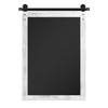 COGOOD Farmhouse Barn Door Mirror - 26" X 17" Rustic