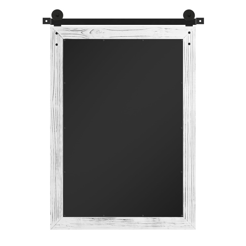 COGOOD Farmhouse Barn Door Mirror - 26" X 17" Rustic