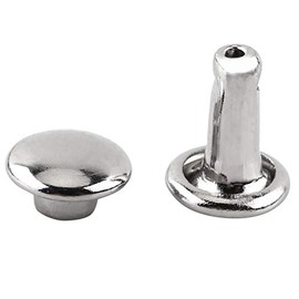 100 piezas de remaches de cuero remaches para cuero 5mm remaches tubulares de doble tapa remaches para cuero 5mm tachuelas de metal, para manualidades en cuero, Leathercraft Rivets